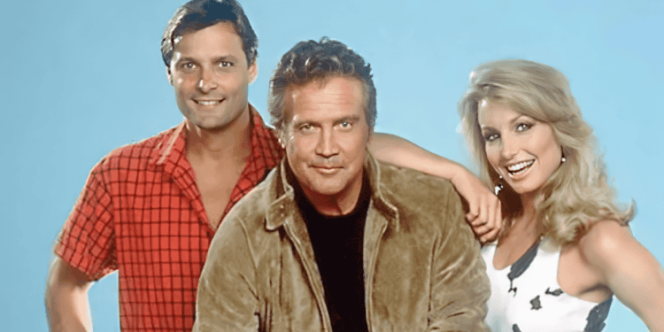 Three people posing for a photo