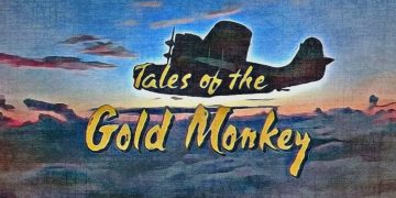 Vintage airplane with sunset and show title.